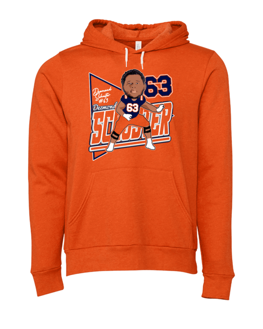 A hoodie with an image of a football player.