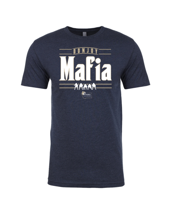 A navy blue t-shirt with the words " empire mafia ".