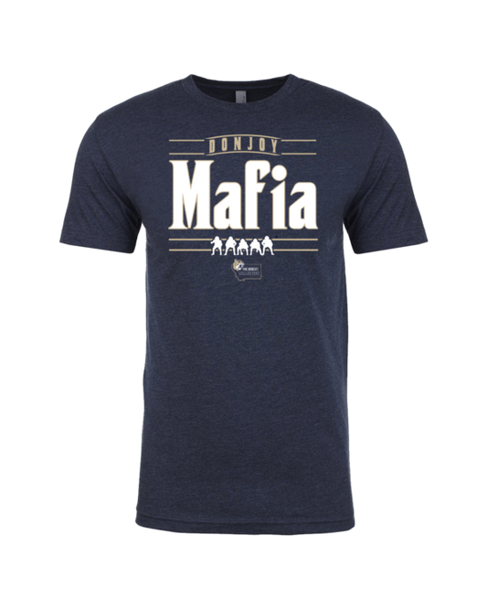 A navy blue t-shirt with the words " empire mafia ".