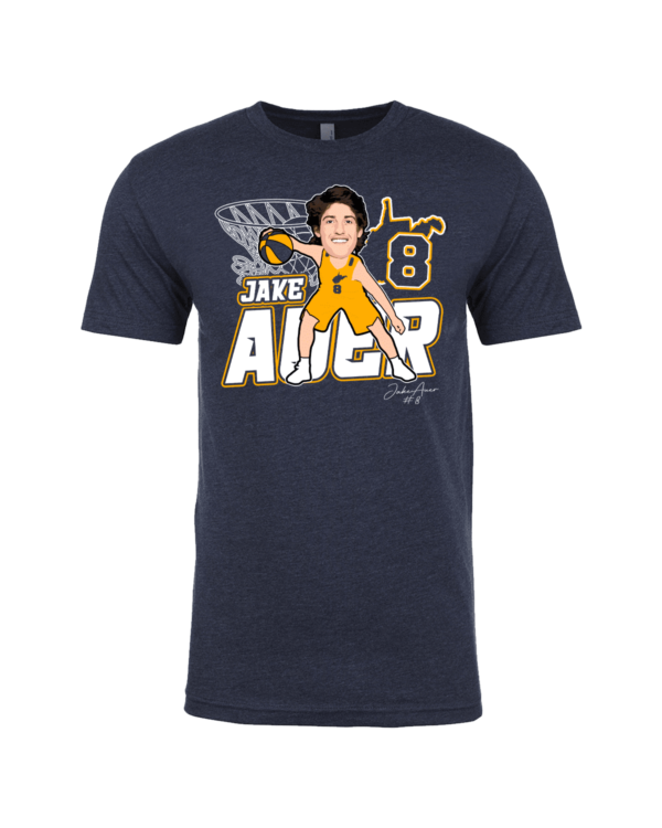 A t-shirt with an image of a baseball player.